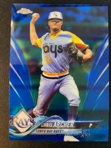 2018 Topps Chrome - Blue Refractor #102 Chris Archer/150 - Imagen 1 de 2