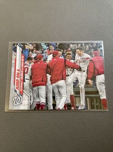 Topps 2020 Baseball Update Series - U-3 - Jump On 6, Nationals Celebrate 6-5 Wal