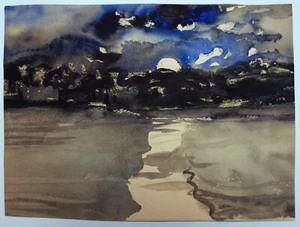 Isobel Atterbury Heath (1908-1989) Gouache landscape. unsigned - Picture 1 of 2