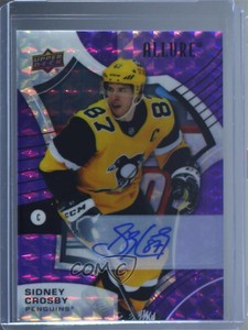 2021-22 Upper Deck Allure Purple Diamond Auto /10 Sidney Crosby #4 Auto