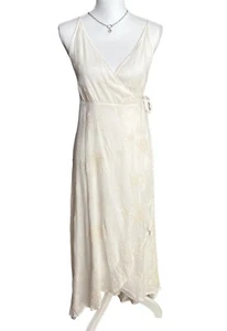 Chelsea And Violet Ivory Tropical Fiesta Embroidered Dress Adjustable Straps M - Picture 1 of 8