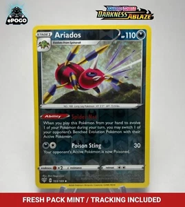 Carta Ariados 103/189 Holograma Inverso Pokémon Juego de Cartas Coleccionables Oscuridad Ardiente COMO NUEVA ENVIADA HOY - Imagen 1 de 2
