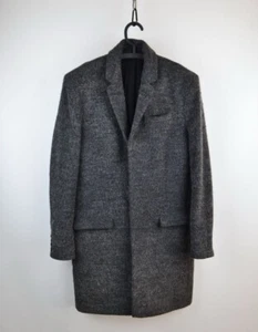 AllSaints wool Abel Coat Gray Size S - Picture 1 of 17