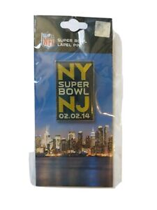 NFL Super Bowl (48) XLVIII - "NY SUPER BOWL NJ 02.02.14" Lapel Pin 