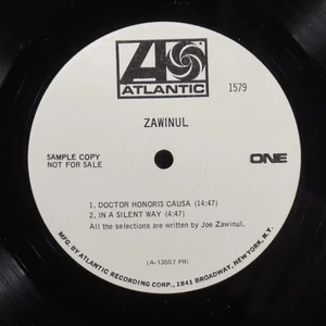 JOE ZAWINUL – Zawinul RARE 1970 US WL Promo MONO LP EX/NM Weather Report - Foto 1 di 4