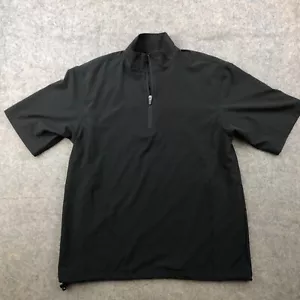 Walter Hagen Pullover Men Small Black 1/4 Zip Short Sleeve Hydro Halt Golf - Picture 1 of 10