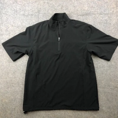 Walter Hagen Pullover Men Small Black 1/4 Zip Short Sleeve Hydro Halt Golf - Image 1 of 4