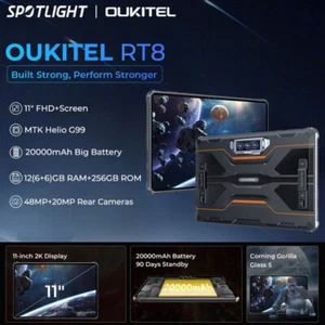 Oukitel RT8 4G Rugged Tablet PC Mobile Android 13 Smartphone Waterproof Unlocked - Afbeelding 1 van 14