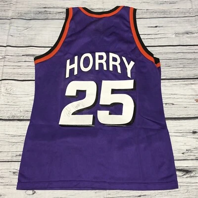 Rare Vintage Champion Robert Horry Signed Auto Phoenix Suns Jersey Mens Size 40 - Image 1 of 4
