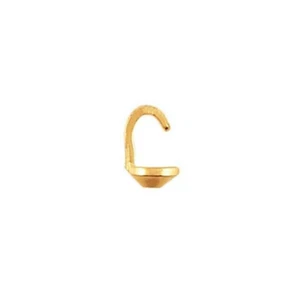 (2) WINZIG 2,75 mm x 5 mm 14 Karat Gelbgold Fädel Quetschperlen Tasse Spitze Kettenende - Bild 1 von 4