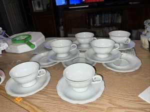 Hutschenreuther Bavaria Germany Selb Weimar #4 10 Saucer And 6 Cups New Other - Picture 1 of 24