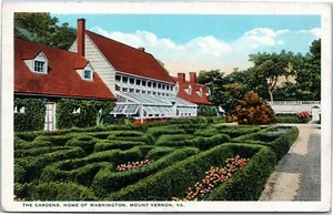 postcard Mt. Vernon, Virginia - Home of Washington - The Gardens - Picture 1 of 2