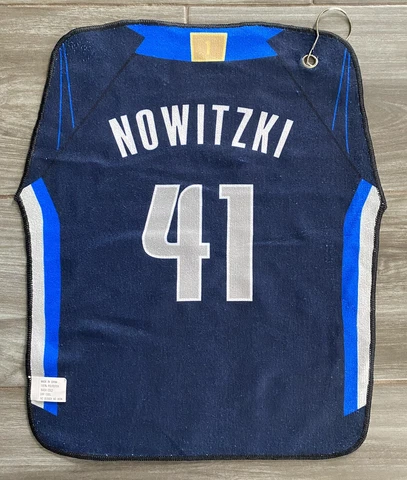 Dirk Nowitzki 5miles Nike Promo Golf Jersey Towel With Clip Dallas Mavericks Cover