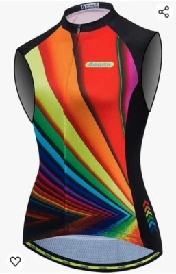 Aogda Cycling Sleeveless Multicolor Vest Size S - Image 1 of 4