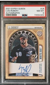 2021 TOPPS GYPSY QUEEN LUIS ROBERT ON CARD AUTO PSA 8 (POP 1) #GQA-LR BIANCO SOX - Foto 1 di 3