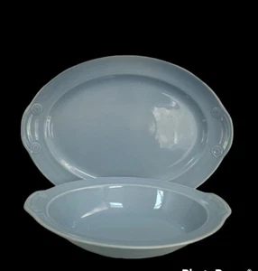 Luray Pastels Blue Oval platter & Oval serving Set Vntage TS&T - Picture 1 of 9