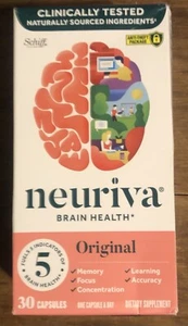 Neuriva Brain Supplement Original 30 Capsules for Memory Focus EXP 09/2026 NEW - Picture 1 of 6