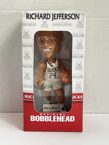 Richard Jefferson Bobblehead Milwaukee Bucks NBA #24 NIB 2009 SGA D1 Cover