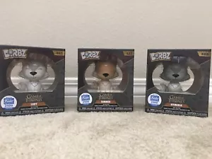 Funko POP! DireWolves Dorbz 3-Pack Game of Thrones Exclusive RARE 2500 LE - Picture 1 of 8