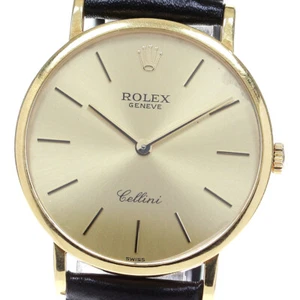 ROLEX Cellini 5112 K18YG cal.1601 Gold Dial Hand Winding Men's Watch_841743 - Picture 1 of 8