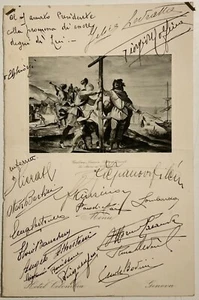 GENOA CALCIO - RAPID VIENNA ELIMINATORIE COPPA EUROPA 1930 DOCUMENTO AUTOGRAFO - Picture 1 of 6