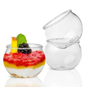 Disposable Round Dessert Cup Party Ice Cream Ball Mousse Dessert &q& - Picture 1 of 9
