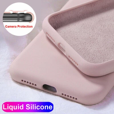 Liquid Silicone Soft Phone Case For iPhone 16 14 13 12 15 Pro Max 11 XS XR Cover - Image 1 of 4