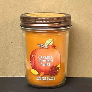 Bath & Body Works CARAMEL PUMPKIN SWIRL 4 oz Jelly Jar Candle - Picture 1 of 6