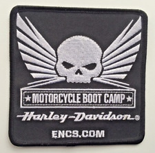 Vintage Patch HARLEY DAVIDSON MOTORCYCLE BOOT CAMP ENCS.COM   Sew On Cloth Badge