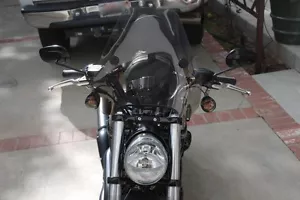 Harley Davidson Night-Rod V-Rod -Smoke Tinted 15" Spitfire Windshield & Hardware - Picture 1 of 4
