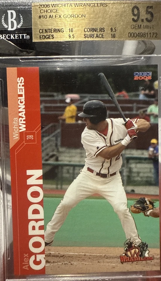 2006 Wichita wranglers choice #10 Alex Gordon. GGS 9.5 💎 - Image 1 of 3