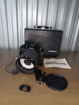 Cámara SLR Yashica Dental-Eye 35 mm película 55 mm 1:4 con estuche de bloqueo - ¡Funciona!  Foto 1 de 4