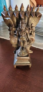 Metal Narayana Maha Vishnu Shesha Statue Showpiece Home & Office Decorative  - Picture 1 of 8