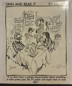 Arte de tira cómica original Grin And Bear It George “Lichty” Lichtenstein - Imagen 1 de 1