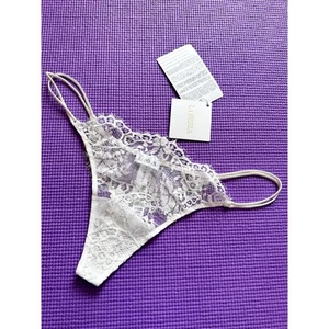$220 La Perla Lace Thong White US L Large Silk Cotton New Panties Underwear - Picture 1 of 8