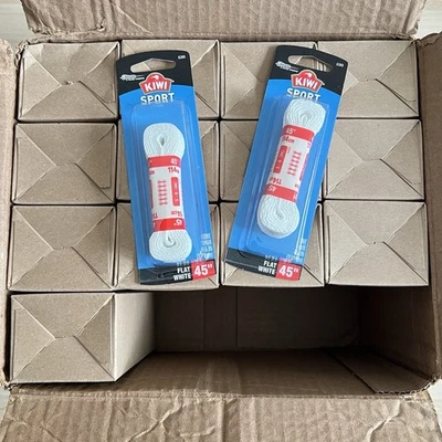 LOTE DE 41 PARES Cordones para Zapatos Deportivos Kiwi Planos Blancos Deportivos 45" #6389 ¡VENDEDOR DE EE. UU.! Foto 1 de 4