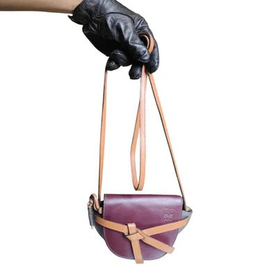 Bolso Loewe Bolso Gate Mini Bandolera Dos Colores Granate Bolso de Hombro Foto 1 de 4