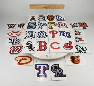 30x 2014 MLB Team Logo Sticker Set Vending Machine Baseball Cardinals Boston Sox - Picture 1 of 21
