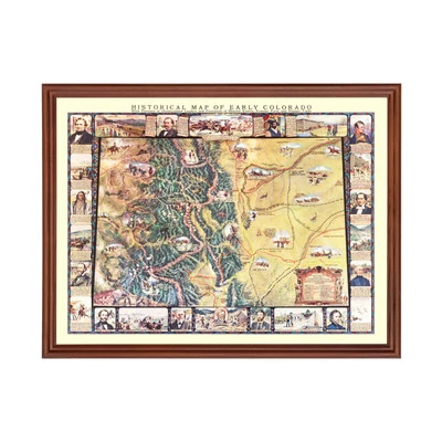 Old Map of Colorado 1935 - Vintage Colorado Art - Image 1 of 4