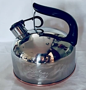 Tetera vintage Revere Ware 1801 con fondo de cobre 2 cuartos F 96-C hecha en Corea - Imagen 1 de 11