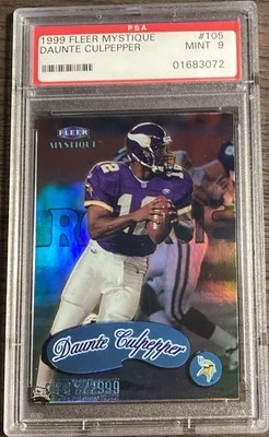 1999 Fleer Mystique DAUNTE CULPEPPER #/2999 Rookie PSA 9 Mint #105 Minnesota  - Image 1 of 2