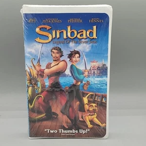 DreamWorks Sinbad Legend Of Seven Seas VHS New Sealed Animated Adventure - Picture 1 of 5
