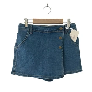 Social Academy Girls' Denim Wrap Adjustable Waist Jean Skort Stretch 10 New - Picture 1 of 9