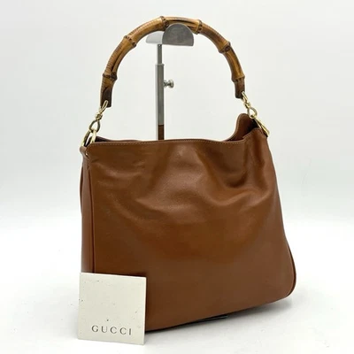 Auténtico Bolso de Hombro Gucci Cuero Bambú Bolso de Mano Negro 2Y3168 Foto 1 de 4