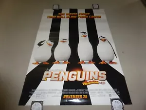 PINGÜINOS DE MADAGASCAR EN 3D PELÍCULA DREAMWORKS PÓSTER DE DOS CARAS 2014 - Imagen 1 de 7