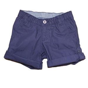 Lands' End Girls Size 4, Roll Cuff Shorts, Classic Navy - Picture 1 of 4