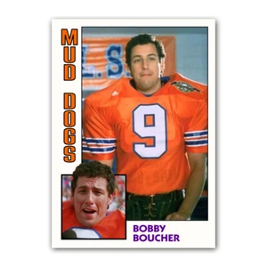 Tarjeta coleccionable Bobby Boucher The Waterboy reimpresión Adam Sandler Mud Dogs - Imagen 1 de 3