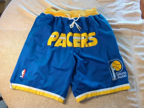 Indiana Pacers Retro Blue NBA Jersey Old School Basketball Team Shorts MEDIUM Cover