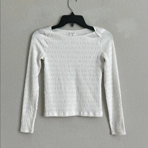 Abercrombie kids White Textured Long Sleeve Top 11/12 - Picture 1 of 5