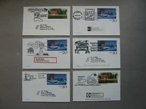 EE. UU., 12x PC preestampado, tema molino de viento molino de agua - Imagen 1 de 2